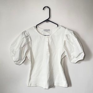 English Factory White Puffy Sleeve Shirt
